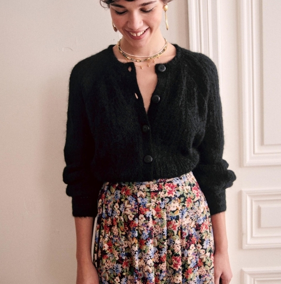 Sezane Black Alma Cardigan - Picture 4 of 5